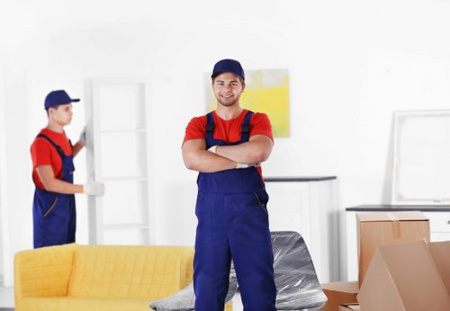 Removal team planning a house move in West Kensington