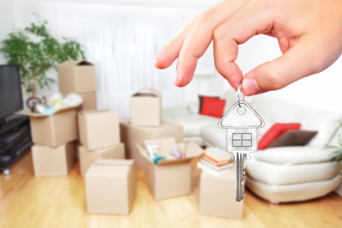 Moving crew handling commercial relocation logistics near West Kensington