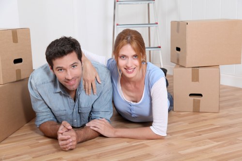 Careful loading of sofas and cabinets for furniture removals in West Kensington